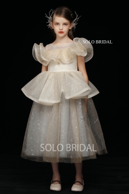 shiny champagne high quality custom made flower girl dress 5D7A4292